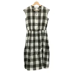 マッキントッシュフィロソフィー ワンピース サイズ38 L レディース - カーキ×グレー×マルチ 開襟/ノースリーブ/ロング/チェック柄