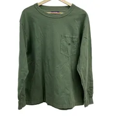 THE NORTH FACE(ノースフェイス) 長袖Tシャツ サイズL メンズ - グリーン クルーネック
