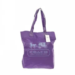 COACH コーチ ショッピングトート/エコバッグ  ロゴ/ナイロン 48875   パープル レディース / 240001180500