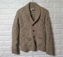 ラコステ ケーブル編みカーディガン 出品