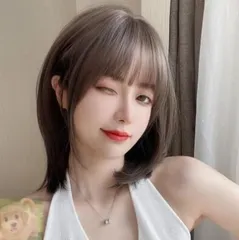 ヘアアクセサリー ウィッグ レディース フルウィッグ ディアム女性 かつら つけ毛ボブウィッグ自然 高温耐熱ヘアウィッグゆるふわ小顔効果