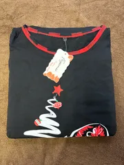 【新品未使用】   L サイズ／上下セットクリスマスデザイン メンズパジャマ 赤×黒チェック 長袖トップス＋ロングパンツ ルームウェア 部屋着