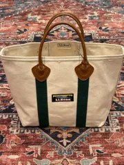 【 80's USA / L.L.Bean ビーントート  】 レザーハンドル　エルエルビーン　トートバッグ　80年代　《 美品 》