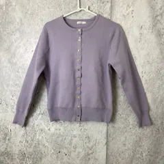 Te chichi テチチ レディース カーディガン 長袖 パープル 金ボタン 〇◇