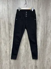 Heather ヘザー ISKO ハイウエスト スキニー デニムパンツ sizeL/黒 ■■ レディース