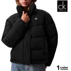 カルバンクライン 中綿ジャケット レディース Calvin Klein Jeans Monogram Puffer Jacket 長袖 ショート丈 短丈 ダウンジャケット アウター フード付き (CK calvin klein LV047D513G)