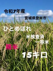□令和7年 コシヒカリ 白米 15キロ 標準米 無農薬 晴れの国岡山 天