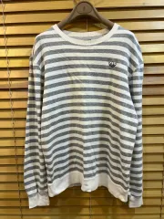 アディダスオリジナル メンズ アイボリー ストライプ スウェットシャツ 105