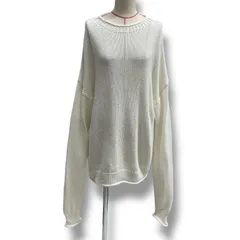 ETRE TOKYO エトレトウキョウ ボトルネックローゲージニットプルオーバー ニット セーター プルオーバー トップス 和紙ニット ホワイト 白 サイズF レディース 春 ゴーゴー古着マルイ北千住店 No.久1433