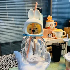 大人気 新品未使用！海外限定　新品未使用！スターバックス　グラスタンブラー ベアリスタ　アストロラビット 中国限定 591ml bei151