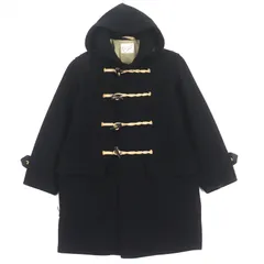 極美品▼N.HOOLYWOOD GLOVER ALL エヌ ハリウッド グローバーオール ウール80% トグルボタン ダッフルコート ブラック 48 英国製 正規品 メンズ