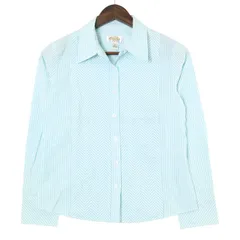 TALBOTS タルボット 通年 ヘリンボーン＆ストライプ★ 長袖 シャツ ブラウス Sz.4　レディースのサムネイル