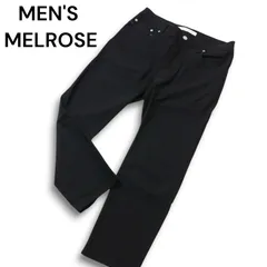 MEN'S MELROSE メンズメルローズ 春夏 麻 リネン混★ ストレッチ アンクル パンツ Sz.3 メンズ 黒のサムネイル