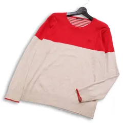 BURBERRY BLACK LABEL バーバリー ブラックレーベル 通年 ホース刺繍★ バイカラー コットン ニット セーター Sz.2 メンズ