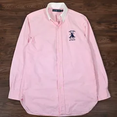 ラルフローレン　長袖シャツ　ピンク　クレリック　刺繍　Lサイズ