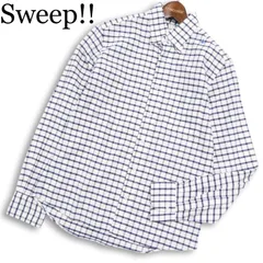 Sweep!! スウィープ 通年 ロゴ刺繍★ 長袖 チェック ボタンダウン シャツ Sz.1 メンズ 日本製のサムネイル