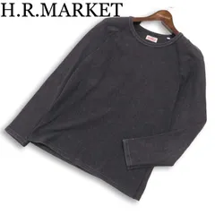 H.R.MARKET ハリウッドランチマーケット H刺繍★ 長袖  ストレッチ フライス カットソー ロンTシャツ Sz.2 メンズ 灰 日本製
