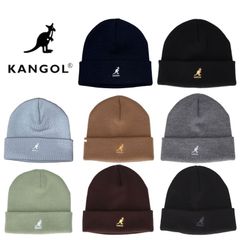 신품 KANGOL 칸골 정규품 니트 모자 니트 캡 비니 커프니트 모자 ACRYLIC CUFF PULL-ON 아크릴 원포인트 자수 2WAY 캥거루 화장실 가능 맨즈 레이디스 유니섹스 234069619