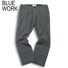 BLUE WORK ブルーワーク トゥモローランド 秋冬 ウール100％★ ストレート スラックス パンツ Sz.3 メンズ 灰 グレー 日本製のサムネイル
