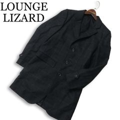 美品】ラウンジリザード チェスターコート ロング ウール 黒 Lサイズ