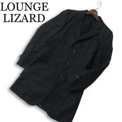 LOUNGE LIZARD ラウンジリザード 秋冬 ウインドウペン★ ウール チェスター コート Sz.1　メンズ 日本製のサムネイル