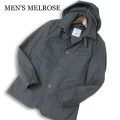 MEN'S MELROSE メンズメルローズ 秋冬 NOBILIA生地★ 中綿ライナー ウール シングル コート Sz.4　メンズ グレーのサムネイル