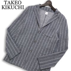 TAKEO KIKUCHIオンブレーチェックカーディガン Mチェック柄 ボルドー