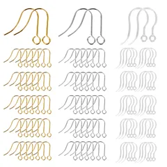 新品 3種100個 ピアス パーツ フック サージカルステンレス 樹脂 フックピアス ピアスパーツ ハンドメイド アレルギー対応 ゴールド シルバー クリア