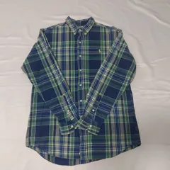 Polo By Ralph Lauren ポロラルフローレン 長袖シャツ ボタンダウン チェック柄 コットン サイズ:170 カラー:ブルー＆グリーン W-7