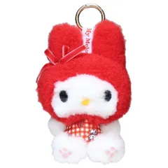 マイメロディ マスコット カラビナマスコット 赤チェック サンリオ ナカジマ プレゼント かわいい ミニぬいぐるみ キャラクター グッズ 