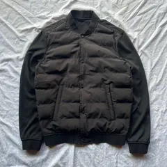 ZARA ザラ 短丈 中綿ボンバージャケット ブラック S ハイブリッド 異素材切替 スナップブルゾン MA-1風 キルティング 防寒 きれいめ モード y2k グランジ