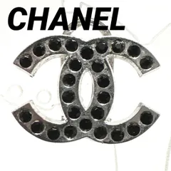 シャネル　CHANEL　イヤリング　ココマーク　ビンテージ　ヴィンテージ　 02C　構造用鋼　ラインストーン　シルバー　ブラック