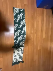 ハイランド グリーン/アイボリー マフラー