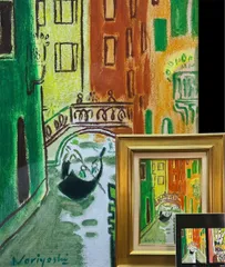 他の方発送×平山嵩　【梅花】　肉筆　油彩画　サインあり 他の方発送×平山嵩 【梅花】 肉筆 油彩画 サインあり アート用品