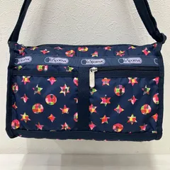 8056　LeSportsac レスポートサック　ショルダーバッグ　ネイビー　星　スター　レディース　小さめ　軽量　ミニ　カジュアル　シンプル