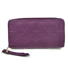 LOUIS VUITTON ルイ・ヴィトン ジッピーウォレット モノグラム アンプラント 長財布 M60569 レディース レザー パープル 紫 中古