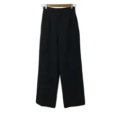 センスオブプレイス バイ アーバンリサーチ Sense of Place by Urban Research パンツ ワイド ロング ハイウエスト ウエストゴム センタープレス S グレー