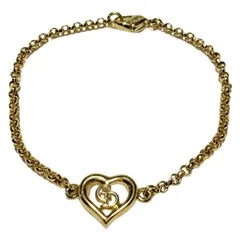DIOR/ChristianDior(ディオール/クリスチャンディオール) ブレスレット - ゴールド ハート/CDモチーフ