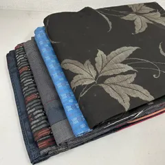 大島紬 着物 正絹 5着 着物まとめ売り リメイク材料 m-788