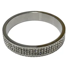SWAROVSKI(スワロフスキー) バングル - シルバー×クリア サイズ：M