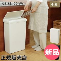 RISU ソロウ 45L ゴミ箱 薄型ワイド ブラック カウンター下 ペダル式