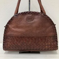 8042　IBIZA　イビザ　イビサ　ハンドバッグ　トートバッグ　ブラウン　レザー　編み込みレザー　ネーム入り　レディース　シンプル　きれいめ　カジュアル