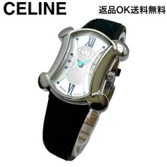 【希少】セリーヌ CELINE 腕時計 ラウンド ブラック調 レディース CELINE セリーヌ 腕時計 レディース ブラック文字盤 30M/100FT