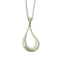 【中古】【箱付き】 TIFFANY&Co. ティファニー シルバー オープン ティアドロップ ネックレス 2.6g 925刻印 522049 ネックレス