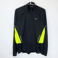 ナイキ ジップアップジャケット ランニングウェア XL ブラック/イエロー メンズ NIKE