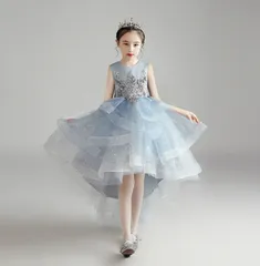 子供ドレス ドレス 子供 発表会 ピアノ 結婚式 キッズドレス コンクール  フォーマル フラワーガール ホワイト 刺繍 高級02255882