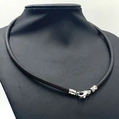 BVLGARI ブルガリ　チョーカー　ネックレス　レザー　シルバー　ブラック