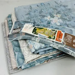 大島紬 着物 正絹 5着 着物まとめ売り リメイク材料 m-801