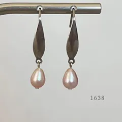 天然色ミスティピンク・淡水パール　ピアス　・・✽・・　〈真珠　サージカルステンレス　フック〉