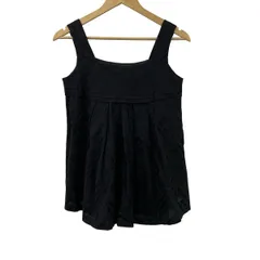 Burberry Blue Label(バーバリーブルーレーベル) チュニック サイズ38 M レディース美品  - 黒 ノースリーブ/チェック柄